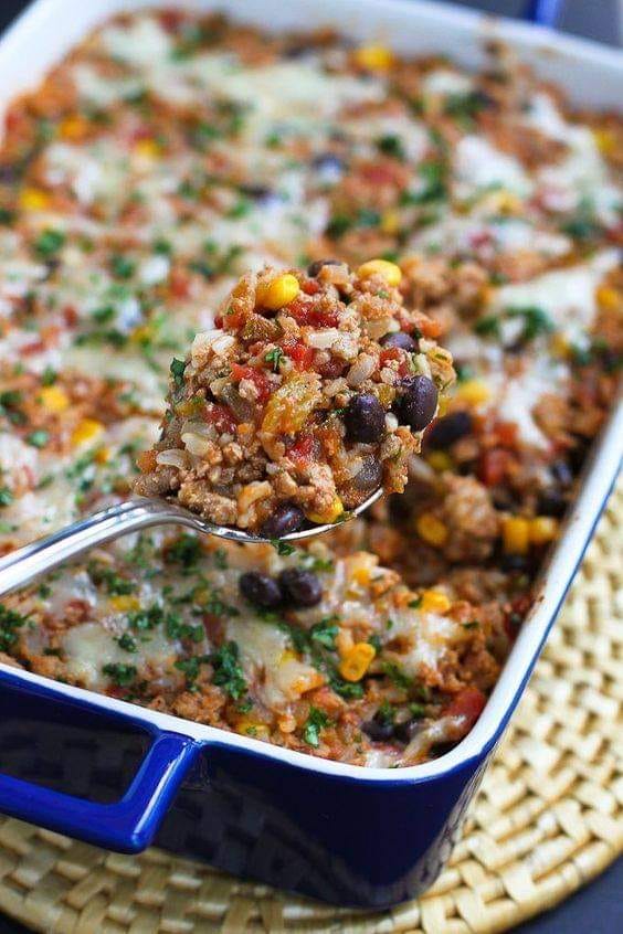 Southwestern Turkey Rice&nbsp;Casserole