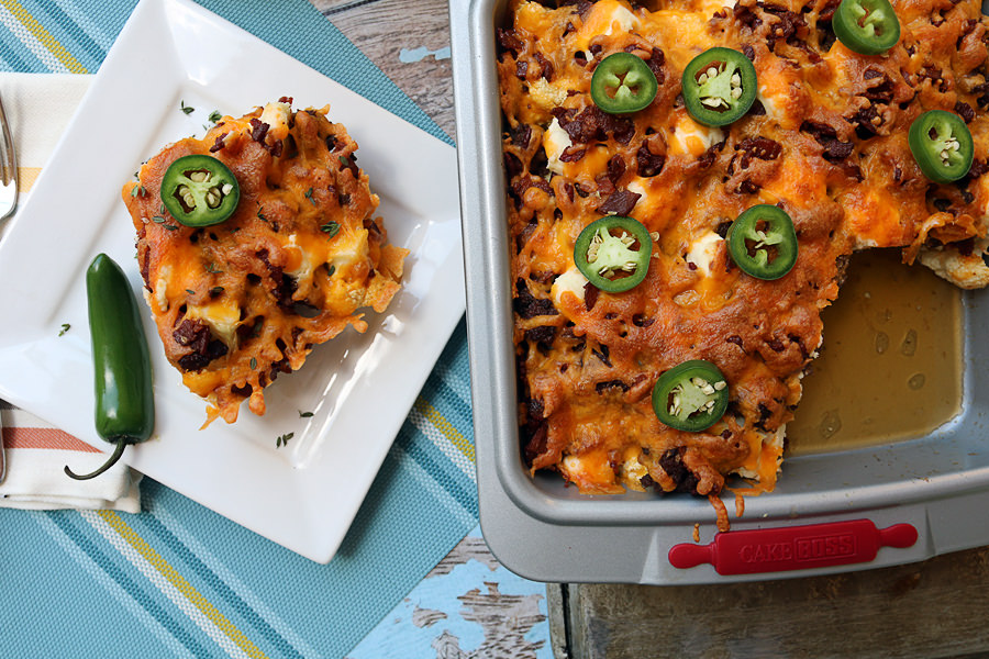 CAULIFLOWER CHEDDAR BACON&nbsp;CASSEROLE