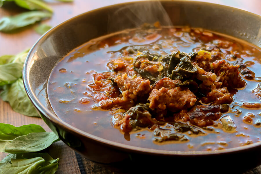 HOT SAUSAGE & PEPPER&nbsp;SOUP