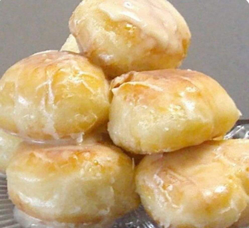 Homemade glazed donuts