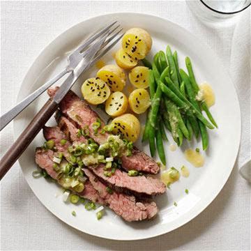 Miso Steak with Green Beans and Baby Potatoes