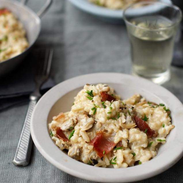 Clam Risotto with Bacon and&nbsp;Chives