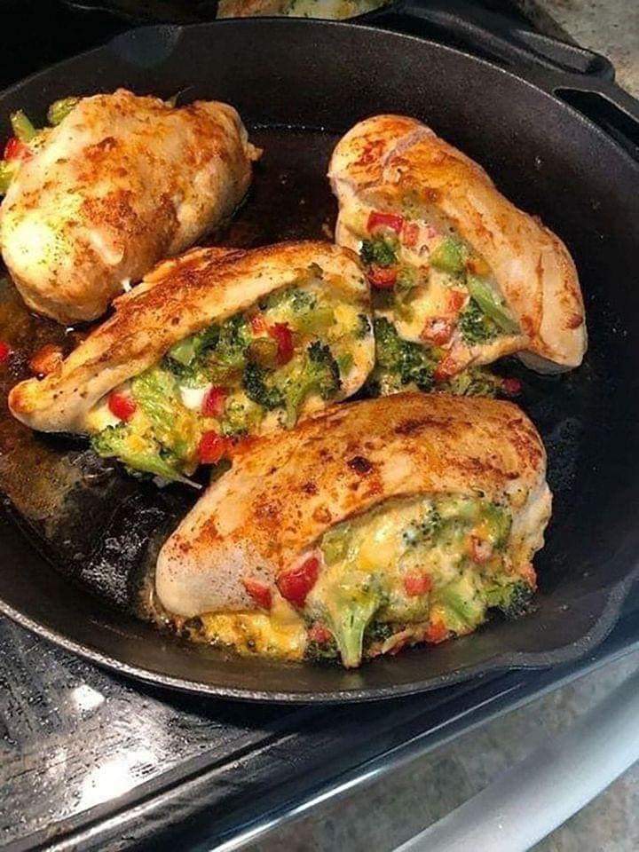 Broccoli and Cheese Stuffed Chicken Breast