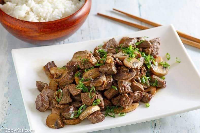 Benihana Hibachi Steak with&nbsp;Mushrooms