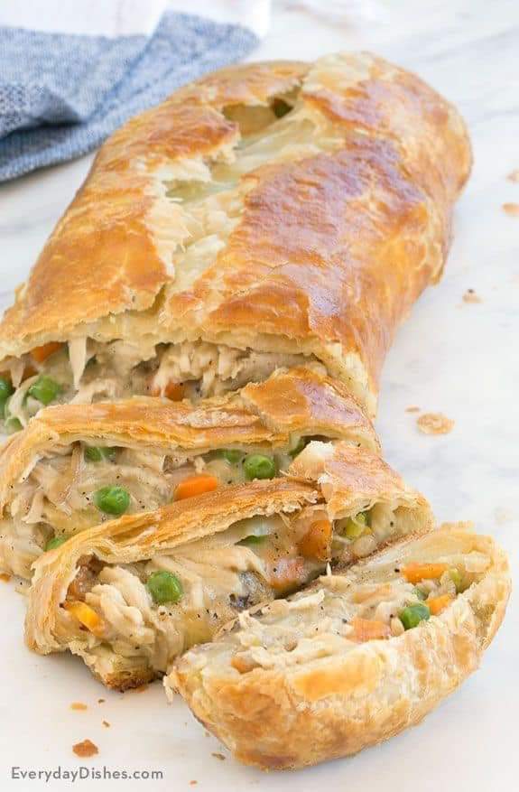 Chicken Pot Pie Stromboli&nbsp;Recipe